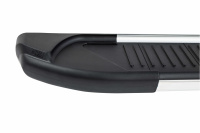 Пороги-подножки Shark для OPEL ANTARA I 2006-2017 г.в. от турецкого производителя Can Auto. Размер подножки: 171 см. Silver+Black. Артикул: CECA.79.0090